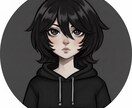 黒系クール手描きSNS用アイコン作成します SNS用黒系クール（他色他ジャンルでも可）アイコン作ります！ イメージ1