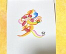 開運花文字「愛」ミニ色紙、恋愛運・UPします 開運花文字「愛」ミニ色紙、恋愛運・人間関係運UP♡手描き イメージ2
