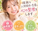 人に話せない】人間関係の悩み整理します 職場や家族との関係...人に話せない悩み聞きます イメージ1