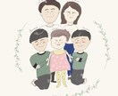 家族・子どもなど　人物のイラスト描きます ｜【特徴】手描き　シンプル　温かみのある イメージ1