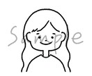 商用◎!ゆるかわいいアイコン描きます シンプルで優しげなイラスト似顔絵^^ 【モノクロ】 イメージ5