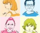 SNS向け！カラフルなモノトーン似顔絵描きます 他の人よりも目立ちたい方にオススメ！ イメージ2