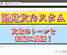 鑑定ツールをカスタム調整します 文面・ロゴ・PDF体裁を個別調整 イメージ3