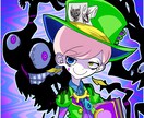 簡単な背景＋バストアップの人物イラストを制作します アニメ塗り風で毒気のある絵が特徴です イメージ9