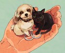 手のりサイズのペット似顔絵を作成します 大切なペットの思い出に！アイコンやプレゼントにピッタリ◎ イメージ2