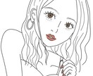 モノクロのエモい似顔絵描きます エモくてかわいいモード系似顔絵！ワンカラー選べます イメージ5