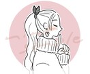 シンプルでかわいい♡アイコンイラスト描きます ♡小物やポーズ無料 ♡即日対応します イメージ2