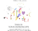 雑誌の星占いデザインの様な鑑定書⭐︎作成いたします イラスト×ホロスコープ鑑定書 作成いたします イメージ2
