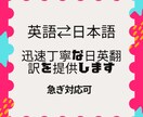 今すぐほしい！迅速丁寧な日英翻訳を提供します 翻訳経験豊富な講師が自然な表現へ仕上げます イメージ1