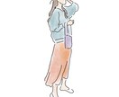 シンプルなゆるい線画イラスト描きます ウェディングや推しの誕生日などに！ イメージ4