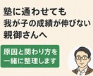 我が子の「伸びない理由」を一緒に特定します 塾代をムダにしないための親子伴走セッション イメージ1