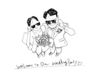 ウェルカムボードのイラストを描きます コミカルでポップな動きのあるイラストで結婚式を和やかに！ イメージ1