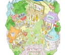 ポップでフックのある俯瞰イラスト描きます あなたのビジョンマップやキービジュアルをここだけの世界観で イメージ3