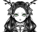 厚塗りのアイコンを描きます 肩上までのオリジナルイラストを描きます。 イメージ1