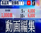 動画編集承ります 【金額相談可】目的やジャンルに合わせて編集します！ イメージ1