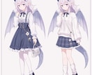 女性キャラのキャラクターイラストを制作いたします Live2Dパーツ分け・三面図制作も対応できます！ イメージ9