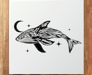 シンプルでおしゃれな線画イラスト描きます 魅力的な動物マーク・アイコン・商品ラベル・トライバルタトゥー イメージ3