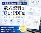 数式入りの資料をLaTeXで美しくPDF化します 手書き・Word・画像から綺麗な理系資料を作成します！ イメージ1