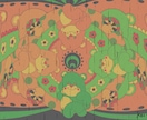 ポップサイケ風一枚絵の作成承ります レトロでポップでゆるくてサイケな、楽しい作品です イメージ1