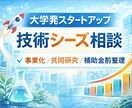 技術シーズ事業化や大学発スタートアップを整理します 市場・用途・事業ストーリーの壁打ち相談 イメージ1