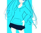 フラットデザインなキャライラストを描きます スマートフォンの壁紙やSNSアイコンなどにおすすめです！ イメージ4