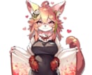 もふもふ可愛いケモミミ女の子イラスト描きます ちょっと大胆であざと可愛いケモミミキャラクターを制作します。 イメージ3