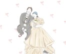 カップル・記念日イラスト｜思い出に残る1枚描きます プレゼントにぴったりな一枚を。思い出をずっと残るカタチに イメージ2