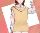 ファッショナブルなイラストを提供します 厚塗り調の好きな服のデザインに寄せたイラストを提供します イメージ2