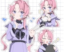 パステルカラーの幼い女の子のアイコンを描きます ぷくぷくなほっぺが特徴な絵柄で作成してます イメージ2