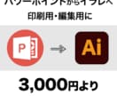 パワーポイントデータからイラレへデータ変換します 短納期・印刷用・編集用　ご相談ください イメージ1