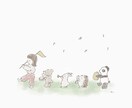 お子様のふんわりしたイラストを描きます 送っていただいた写真を参考に世界で一つのイラストを描きます！ イメージ4