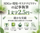 SDGs・サステナビリティに関する記事執筆します ISO14001審査・環境報告書編集経験のプロにお任せ！ イメージ1