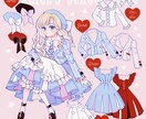 可愛い衣装を着た女の子描きます ●アイコン、似顔絵、イメージイラスト、オリキャラなど イメージ7