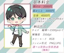 もちぷに♡ミニ・デフォルメキャライラスト作成します ２月末まで表情差分1つ無料♪商用利用可のミニキャライラスト イメージ2