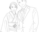 シンプルで可愛い結婚式で使えるイラスト描きます お二人の写真から似ていてもっと可愛いイラストにします！ イメージ8