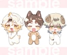 SD(デフォルメ)イラスト承ります 最短3日納品！アニメ塗りのかわいいデフォルメ制作します♪ イメージ3