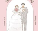 淡色カラーがおしゃれなウェルカムボード描きます 韓国風・ニュアンスで結婚式をおしゃれに彩ります。ペットも可 イメージ7
