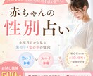 500円お試し価格 お腹の赤ちゃんの性別を占います 生年月日から見る男の子・女の子の傾向鑑定 イメージ1