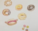 お好きな食べ物を色鉛筆で描きます メニューの挿絵やインテリアにも。ハガキ内サイズ対応 イメージ7