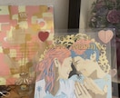 切り絵ウェルカムボードお作りします 結婚式に合わせた淡い色合いの、重ね張りの切り絵です イメージ2
