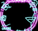かわいいネオンのアイコンリングをお描きします ネオンで可愛い個性的なアイコンリングをお描きします！ イメージ1