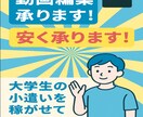 動画を編集し、2週間以内にお届け致します 分かりやすく、面白く！丁寧な動画編集を心がけます イメージ1