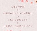 １か月予報☆あなたとお相手の恋模様を占います 二人はこれからどうなる？１週間毎の恋愛アドバイス付き☆ イメージ2