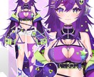 Vtuber立ち絵パーツ分けイラストを作成します デザインからパーツ分けまで行います！ イメージ3
