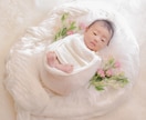 ニューボーンフォト撮影いたします 花屋さんならではの手作りのお花を使った写真を得意としています イメージ4