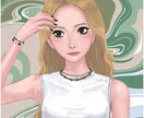人物イラスト作成します 厚塗り調の個性的なイラスト*サムネイルやジャケットに イメージ1