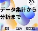 データ集計抽出から分析まで行います 現役データアナリストが担当いたします！ イメージ1