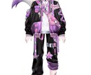 完成済VtbrのLive2dキャラクター販売します 紫男子キャラクターモデリング1 イメージ2