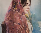 人物の肖像画や似顔絵を描きます 手描き水彩画で雰囲気のあるリアルな絵を。ギフトに最適です。 イメージ1
