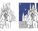 あなたの大切なお写真をやさしい線画にします 贈り物や思い出の1枚に。《モニター価格あり》 イメージ3